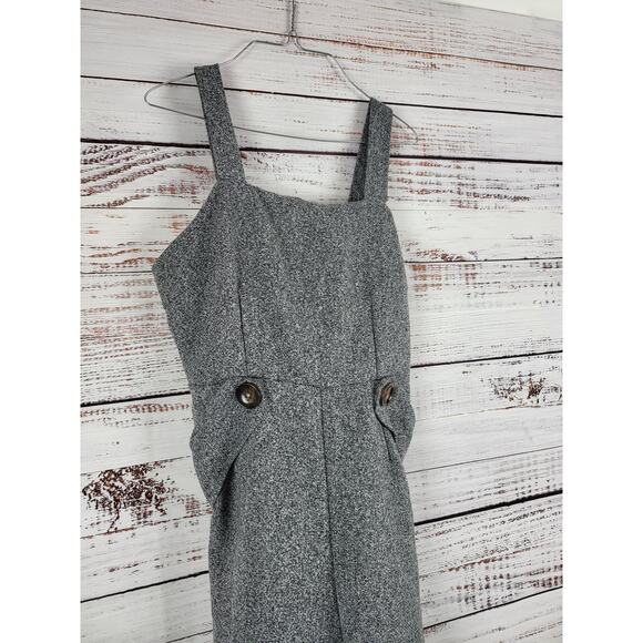 Sage The Label Square Neck Cropped Jumpsuit XS Womens Grey Sleeveless - Picture 2 of 4